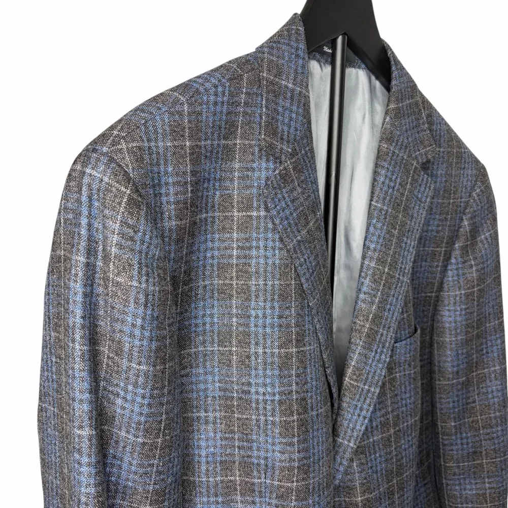Paul Betenly Men's Elegant Checkered Blazer Size 38S - Picture 2 of 9